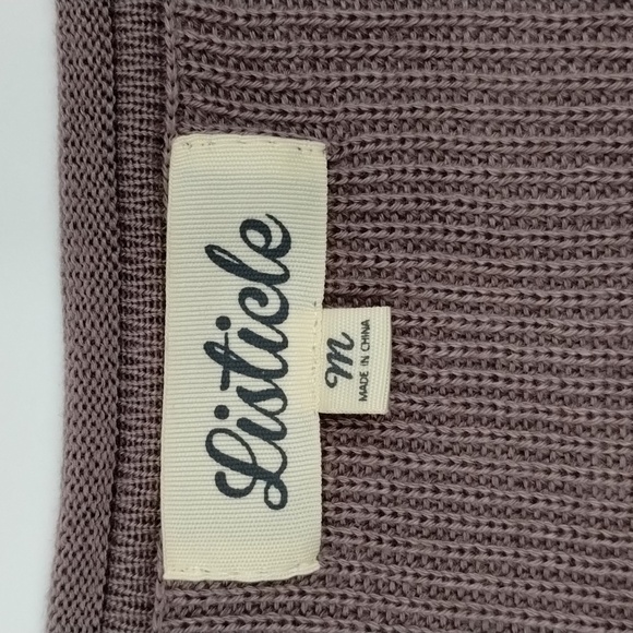 Listicle lavender purple open bow sleeve sweater size medium crew neck - Picture 7 of 10